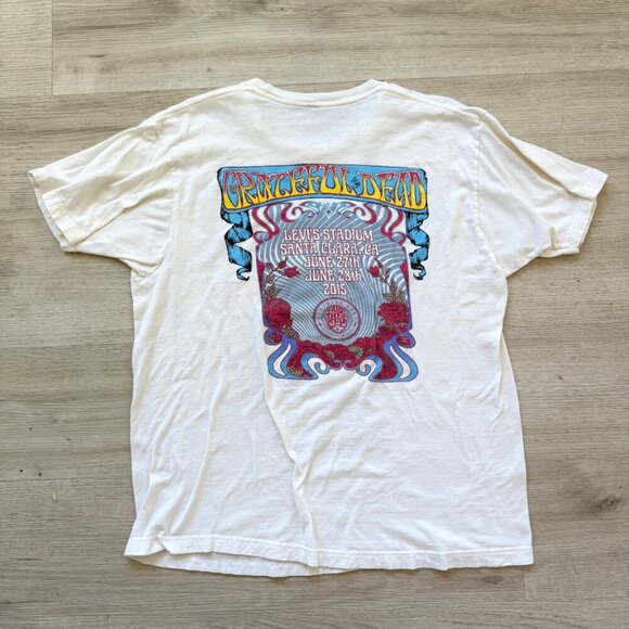 Grateful Dead Fare Thee Well 2015 Levi’s Stadium Vintage Style Concert T-Shirt L - Picture 2 of 6